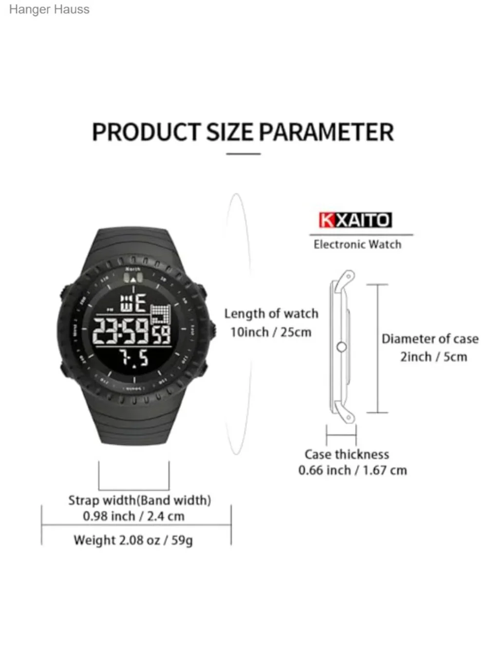 Men's Military Sports Watch Digital LED Alarm Stopwatch Water Resistant Date